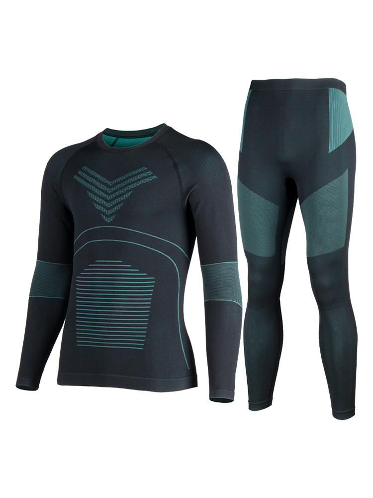 Ropa interior de secado rápido para hombre de Gsou Snow, color verde oscuro, equipo de esquí