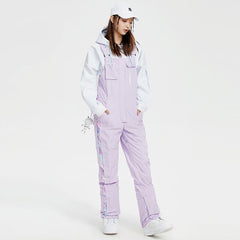 Pantalones de snowboard con peto de esquí para mujer, con estilo e invernal, para descubrir la montaña