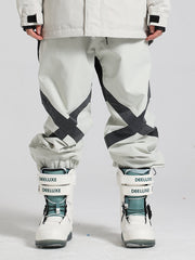 Pantalones de esquí reflectantes con bloques de color sueltos para hombre de Gsou Snow