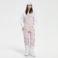 Pantalones de snowboard con peto de esquí para mujer, con estilo e invernal, para descubrir la montaña