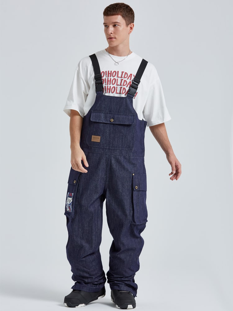 Men's Dook Snow Denim Snow Bibs Pants