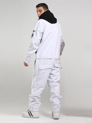 Trajes de snowboard de una pieza para invierno, impermeables, de 15 000 libras, color blanco, para hombre de Gsou Snow