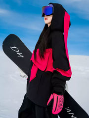 Damen Overski Retro Outdoor Wasserdicht Warm Loose Snowboardanzüge 