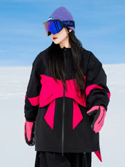 Women's Overski Retro Outdoor Waterproof Warm Loose Snowboard Suits