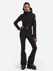 Over Ski Women's Classic One Piece Ski Suit With Hood