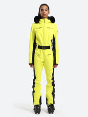 Over Ski Women's Classic Faux Fur One Piece Ski Suit