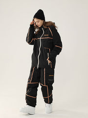 Trajes de nieve cargo a rayas Air Pose Mountain Breaker para hombre