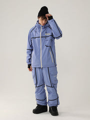 Trajes de nieve cargo a rayas Air Pose Mountain Breaker para hombre