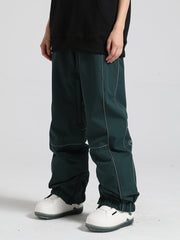 Pantalones de esquí reflectantes con bloques de color para hombre de Gsou Snow