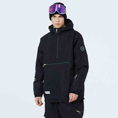 Chaqueta de nieve anorak con media cremallera Mountain Challenger para hombre