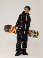 Trajes de nieve cargo a rayas Air Pose Mountain Breaker para hombre