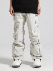 Gsou Snow Men's Colorblock Reflective Ski Pants