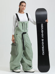 Women's Gsou Snow Alpine Freestyle Extra-Baggy Snow Bibs Pants