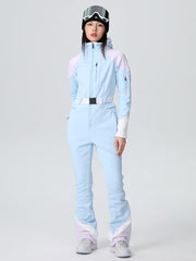 Women's Searipe Retro Vibe Elegant Stretch Flare Ski Jumpsuit