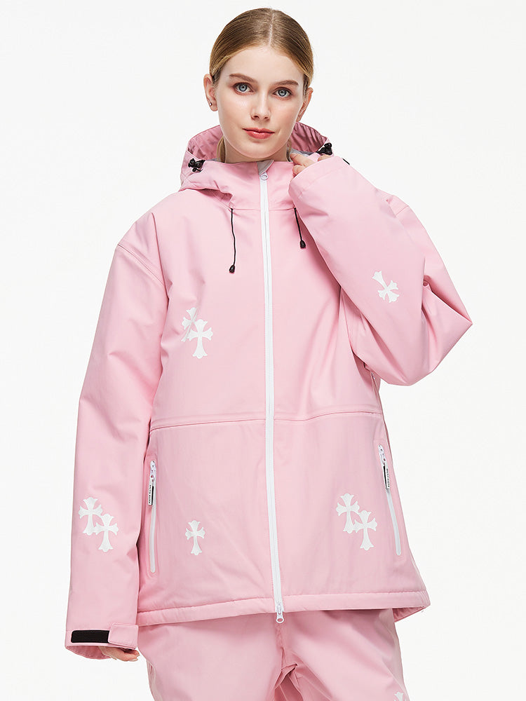 Chaqueta de nieve Arctic Queen Snowflake Princess Fantasy para mujer