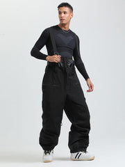 Men's Gsou Snow Durable Mountain Pro All Function Cargo Snow Bibs Pants