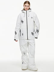 Damen Arctic Queen Schneeflocken-Prinzessin-Fantasie-Schneeanzug mit Overall-Lätzchen