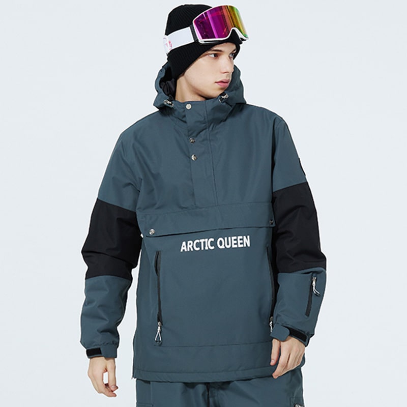 Chaqueta anorak con media cremallera SnowCrest FrostTrek para hombre