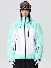 Women's Searipe Retro Vibe Color Block Baggy Snow Jacket