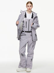 Damen Arctic Queen Schneeflocken-Prinzessin-Fantasie-Schneeanzug mit Overall-Lätzchen