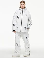 Damen Arctic Queen Schneeflocken-Prinzessin-Fantasie-Schneeanzug mit Overall-Lätzchen