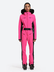 Over Ski Women's Classic Faux Fur One Piece Ski Suit