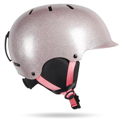 Casco de esquí y snowboard Gsou Snow para adultos, ligero, con revestimiento de EPS integrado, color rosa