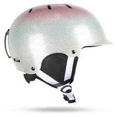 Gsou Snow Skihelm für Erwachsene, rosa, Laser-Farbverlauf, versilbert, leicht, integrierter EPS, für Erwachsene