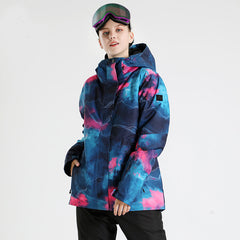 SMN Winter Fashion Snow Graffiti Skijacke für Damen 