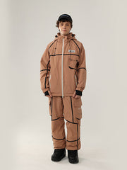 Trajes de nieve cargo a rayas Air Pose Mountain Breaker para hombre