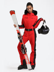 Over Ski Women's Classic Faux Fur One Piece Ski Suits