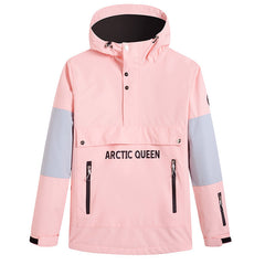 Chaqueta de nieve anorak con media cremallera Mountain Challenger para mujer