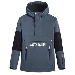 Chaqueta de nieve anorak con media cremallera Mountain Challenger para hombre