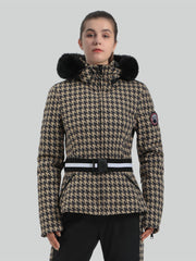 Chaqueta de esquí con capucha y corte ajustado y corta para mujer de Gsou Snow 