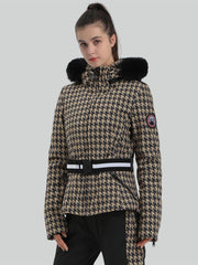 Chaqueta de esquí con capucha y corte ajustado y corta para mujer de Gsou Snow