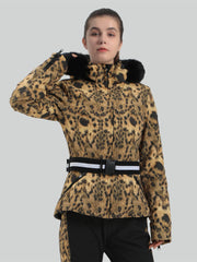 Chaqueta de esquí con capucha y corte ajustado y corta para mujer de Gsou Snow 