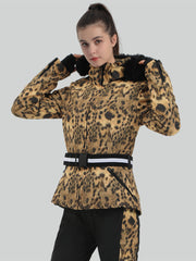 Chaqueta de esquí con capucha y corte ajustado y corta para mujer de Gsou Snow 