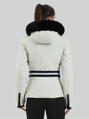 Chaqueta de esquí con capucha y corte ajustado y corta para mujer de Gsou Snow 