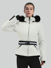 Chaqueta de esquí con capucha y corte ajustado y corta para mujer de Gsou Snow 