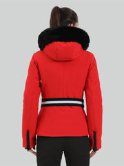 Chaqueta de esquí con capucha y corte ajustado y corta para mujer de Gsou Snow 