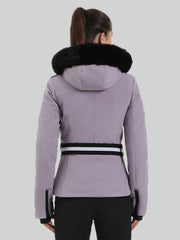 Chaqueta de esquí con capucha y corte ajustado y corta para mujer de Gsou Snow 