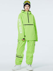 WinterPeak SnowGuard Anorak-Schneeanzüge mit halbem Reißverschluss für Damen