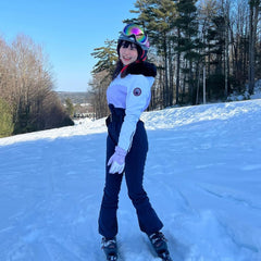 Traje de esquí de una pieza de piel sintética para mujer de Gsou Snow 