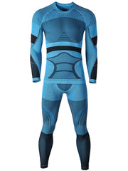 Gsou Snow herren Winter Blau Ski Thermo-Unterwäsche Set Schnell Trocknend