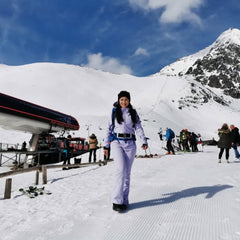 Over Ski Trajes de esquí de una pieza de piel sintética clásicos para mujer 