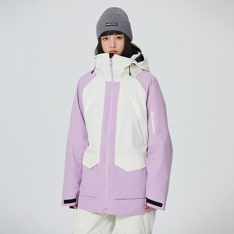 Chaqueta de snowboard de montaña con bloques de color Searipe SnowMaster para mujer