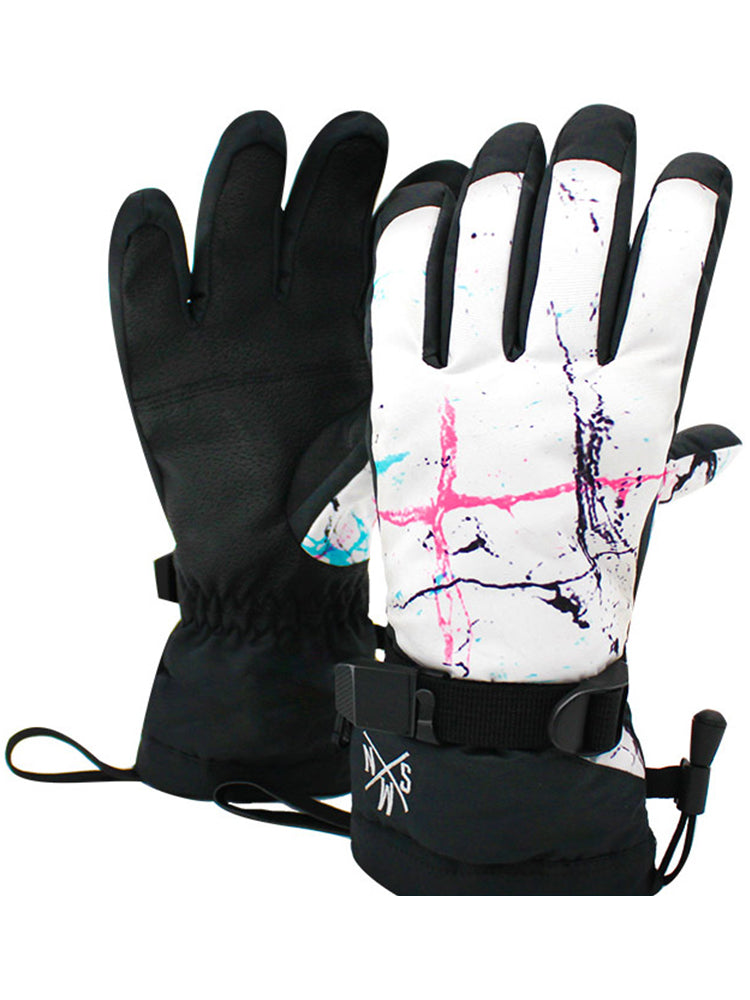 SMN Women's Ski Gloves Warm Waterproof Winter Outdoor Snow Snowboard Athletic Gloves