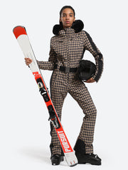 Over Ski Women's Faux Fur One Piece Ski Suit