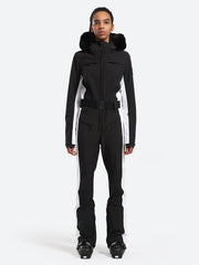 Over Ski Women's Classic Faux Fur One Piece Ski Suit