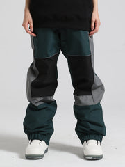 Pantalones de esquí reflectantes con bloques de color para hombre de Gsou Snow